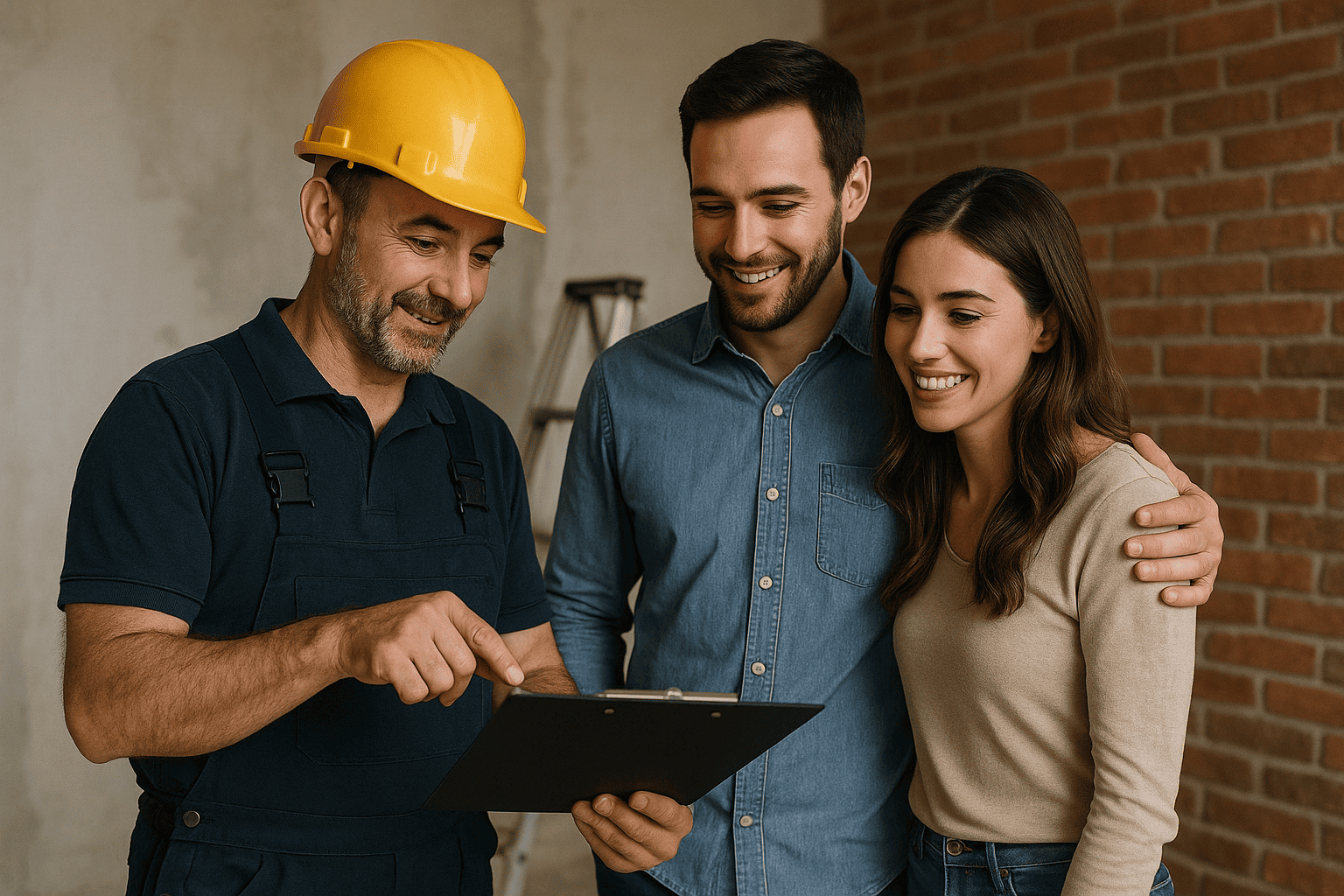 Profesional de reformas trabajando